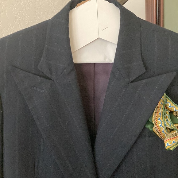 Ralph Lauren Vintage 80’s Wool Blazer Navy Color Size Medium - Picture 2 of 10